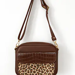 Regina brązowa torebka crossbody z panterką - Master